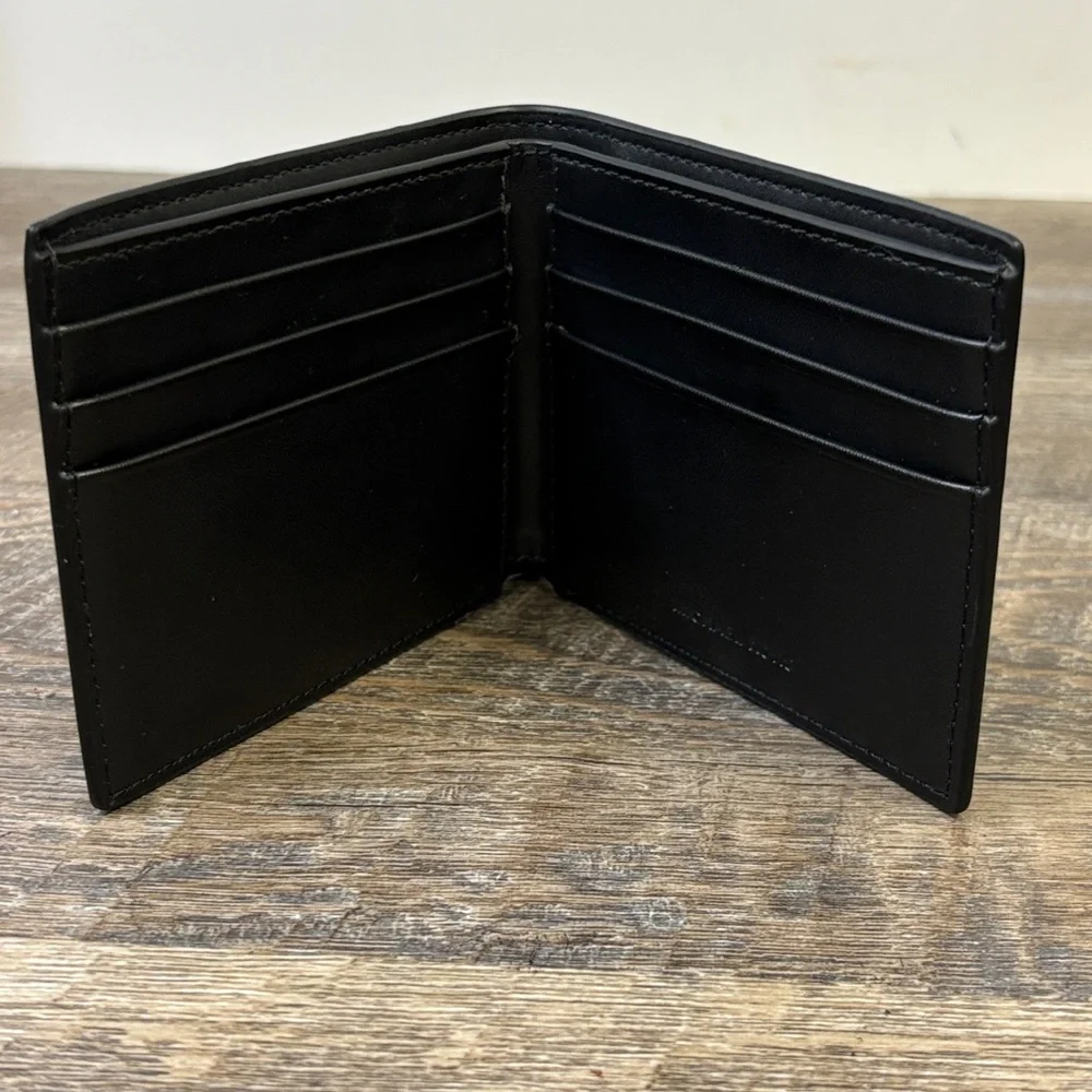 Michael Kors “Andy” Slim Billfold Wallet – Black Saffiano Leather – NWT